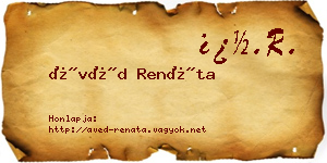 Ávéd Renáta névjegykártya
