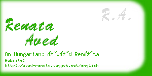 renata aved business card